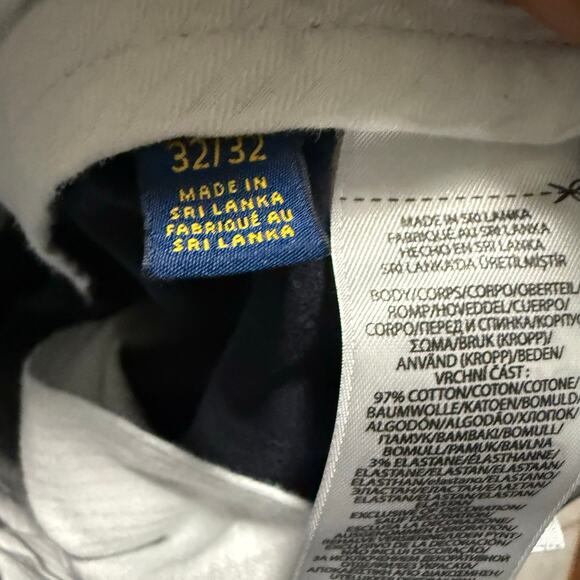 Polo Ralph Lauren Mens Stretch Slim Fit Chino Pants Navy Blue Straight Leg 32x32 - Picture 14 of 14